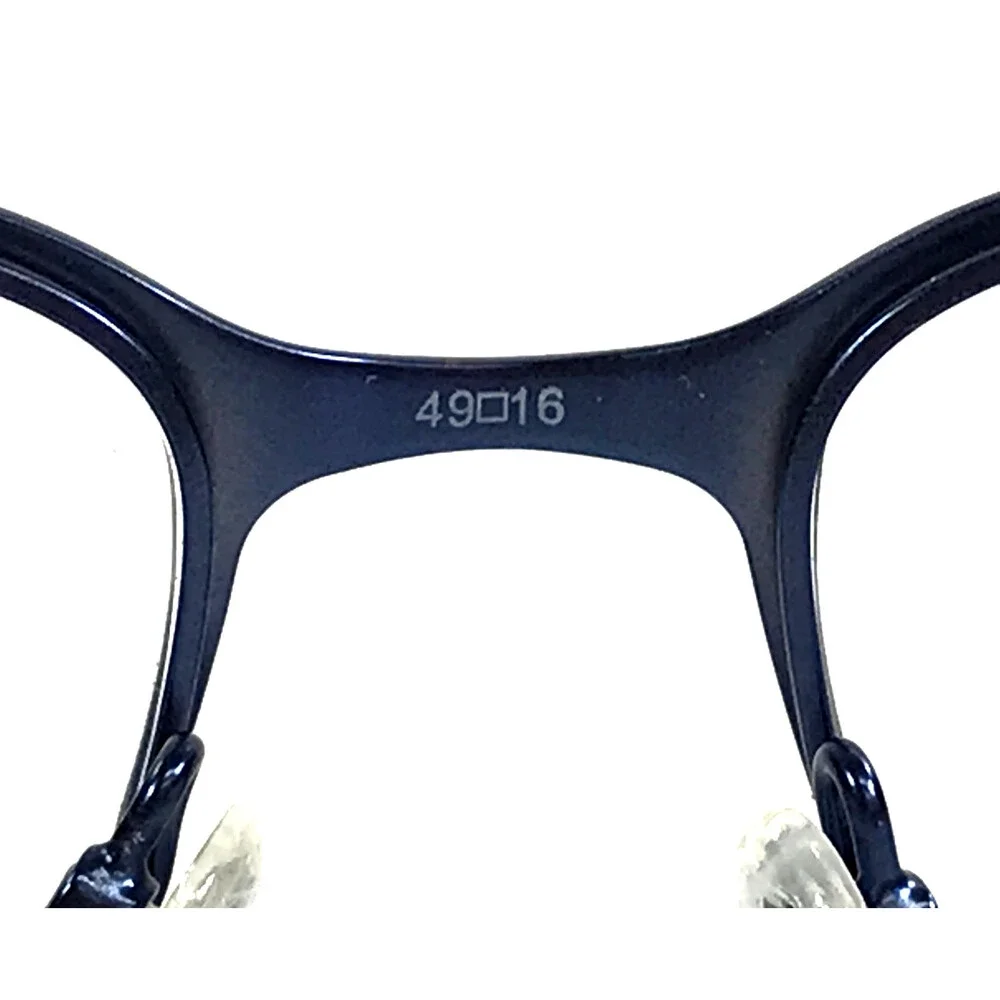 Ellen Tracy Petite Eyeglasses Frames SHIMA NAVY Blue Silver Cat Eye 49-16-125